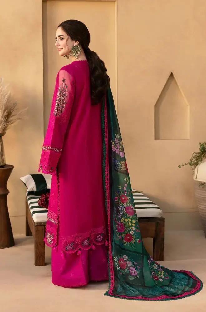 Embroidered Lawn Suit – 3 Piece (Printed Dupatta) MB-NRP-013