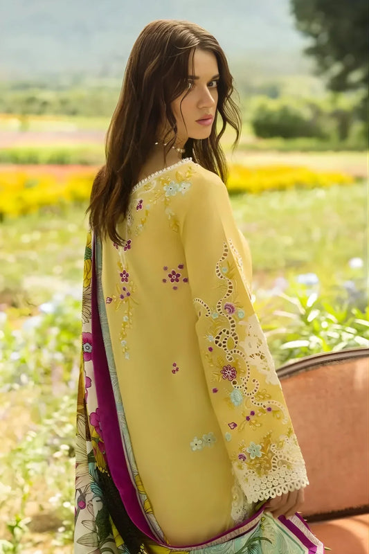 Mushq Embroidered Lawn Suit – 3 Piece (Silk Dupatta) MB-NRP-111