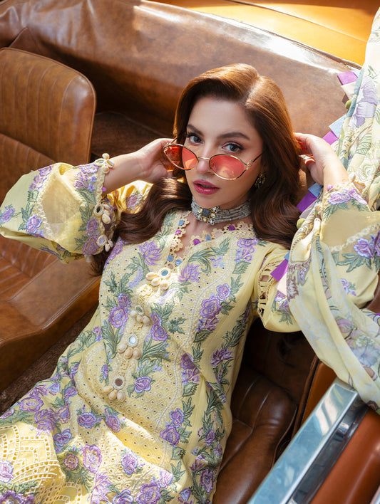 Jade Embroidered Lawn Suit – 3 Piece (Monarch Digital Printed Dupatta) MB-NRP-133