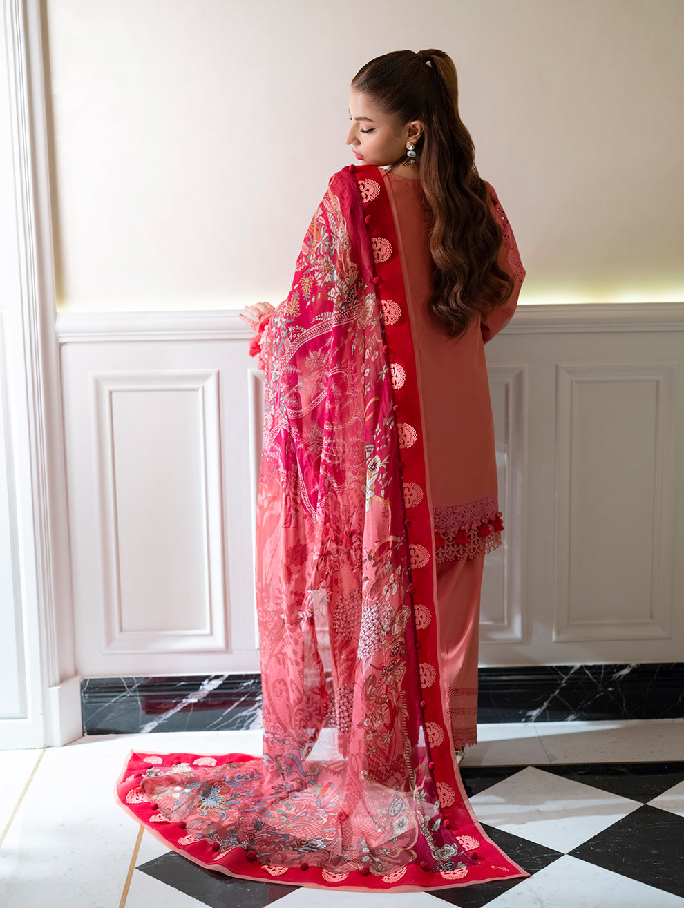 Jade Embroidered Lawn Suit – 3 Piece (Monarch Digital Printed Dupatta) MB-NRP-137