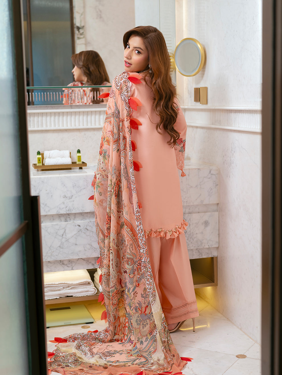 Jade Embroidered Lawn Suit – 3 Piece (Monarch Digital Printed Dupatta) MB-NRP-132