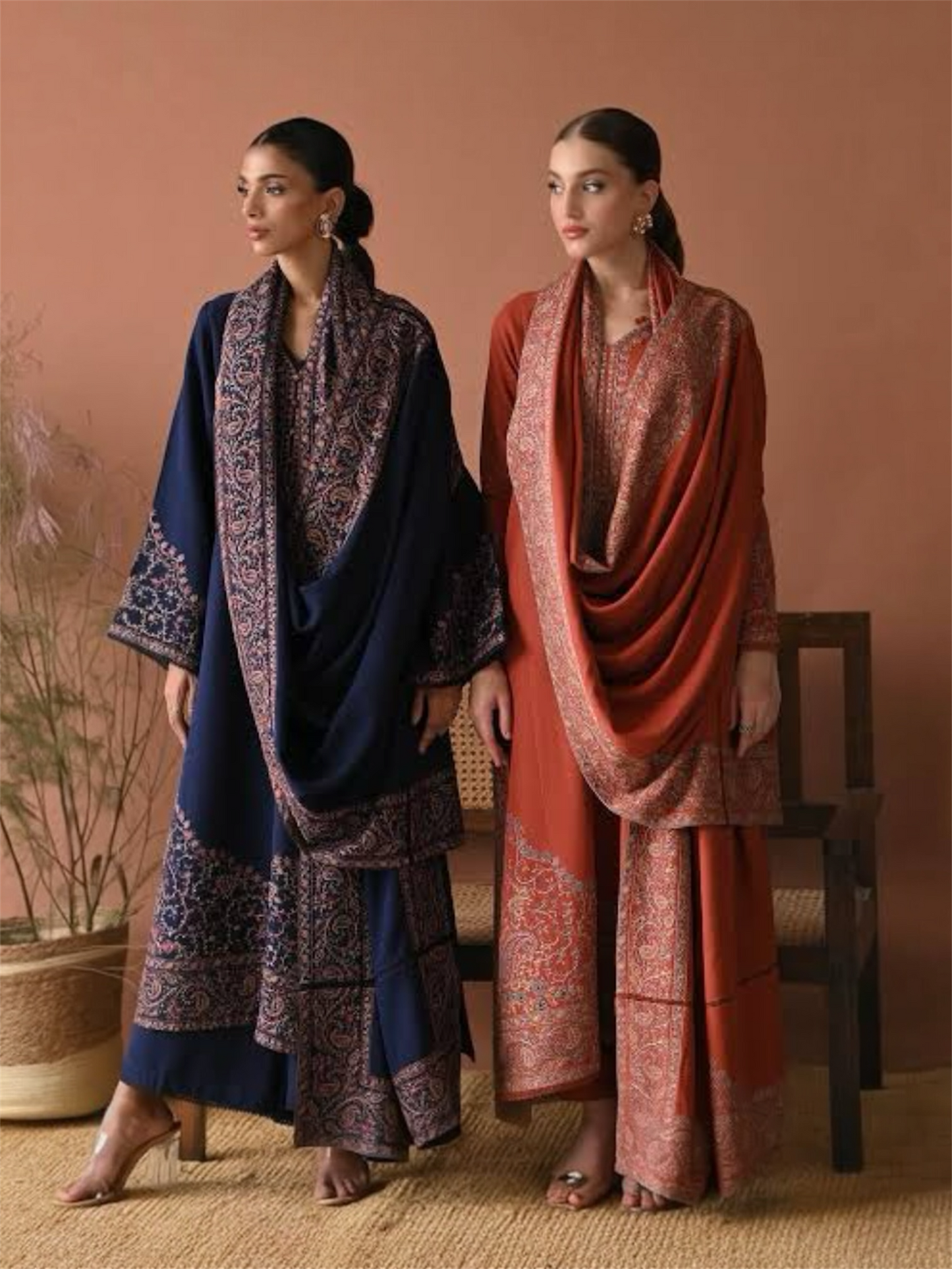 Embroidered Dhanak Suit – 3 Piece MB-NRP-082