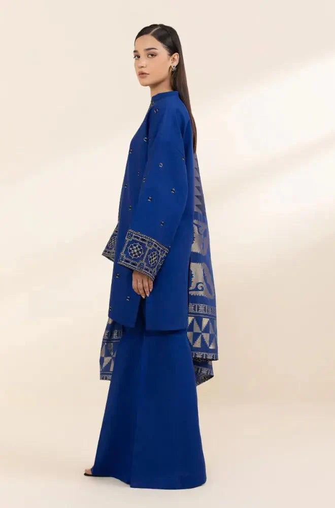 Embroidered Dhanak Suit – 3 Piece MB-NRP-079