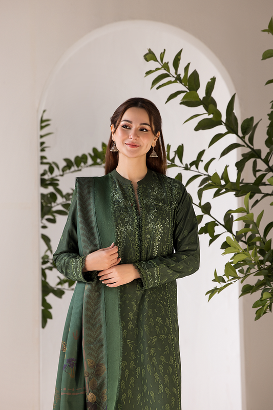 Embroidered Dhanak Suit – 3 Piece MB-NRP-075