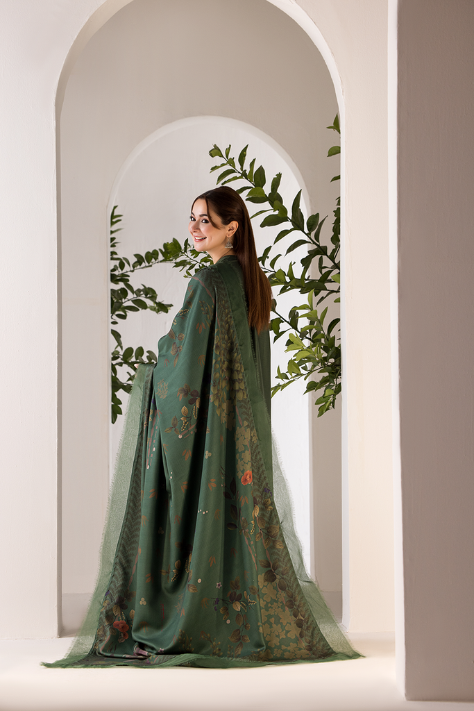 Embroidered Dhanak Suit – 3 Piece MB-NRP-075