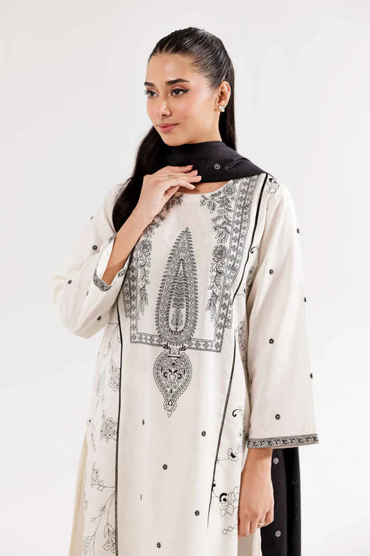 Embroidered Dhanak Suit – 3 Piece MB-NRP-072
