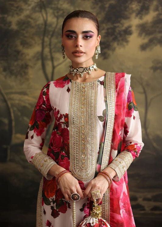 Embroidered Dhanak Suit – 3 Piece MB-NRP-064