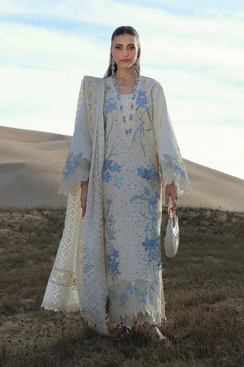Chikan Kari Heavy Embroidered Lawn Suit – 3 Piece MB-NRP-172
