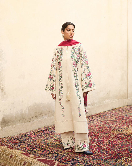 Embroidered Dhanak Suit – 3 Piece MB-NRP-044
