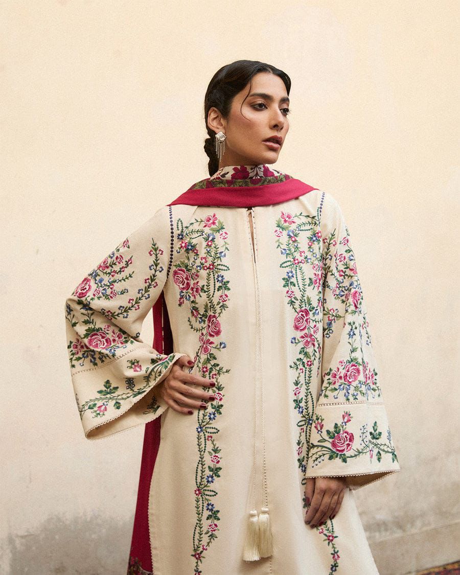 Embroidered Dhanak Suit – 3 Piece MB-NRP-044