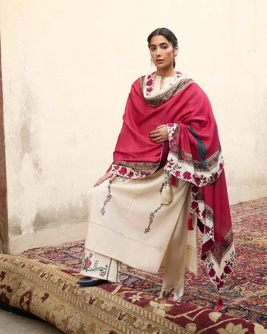 Embroidered Dhanak Suit – 3 Piece MB-NRP-044