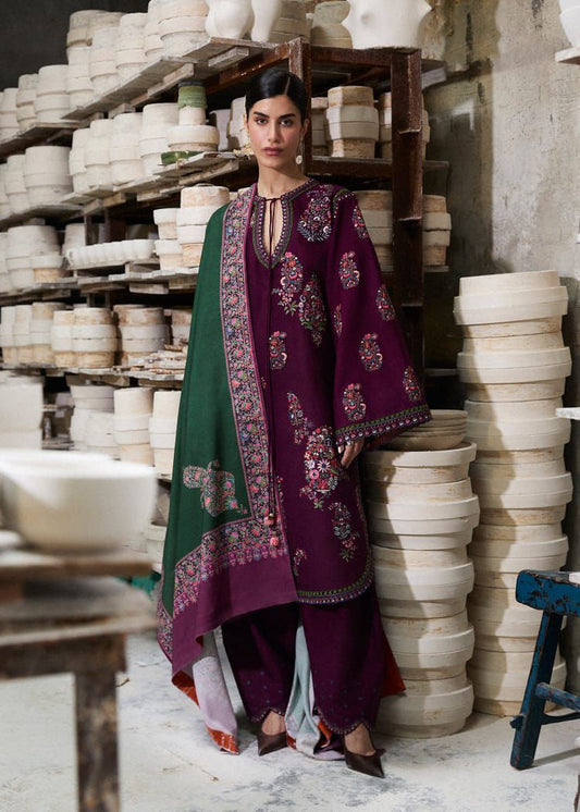 Embroidered Dhanak Suit – 3 Piece MB-NRP-042