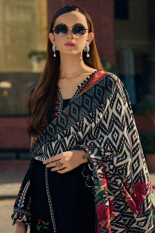Embroidered Dhanak Suit – 3 Piece MB-NRP-043
