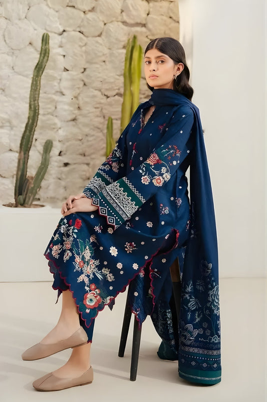 Embroidered Lawn Suit – 3 Piece MB-NRP-011