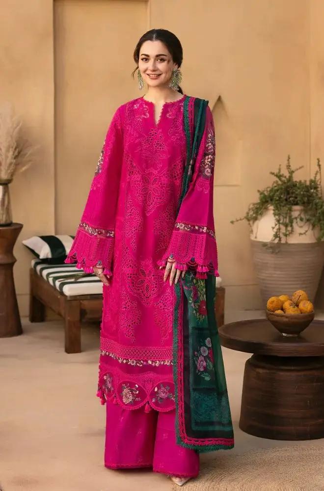 Embroidered Lawn Suit – 3 Piece (Printed Dupatta) MB-NRP-013