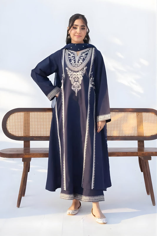 Embroidered Lawn Suit – 3 Piece MB-NRP-018