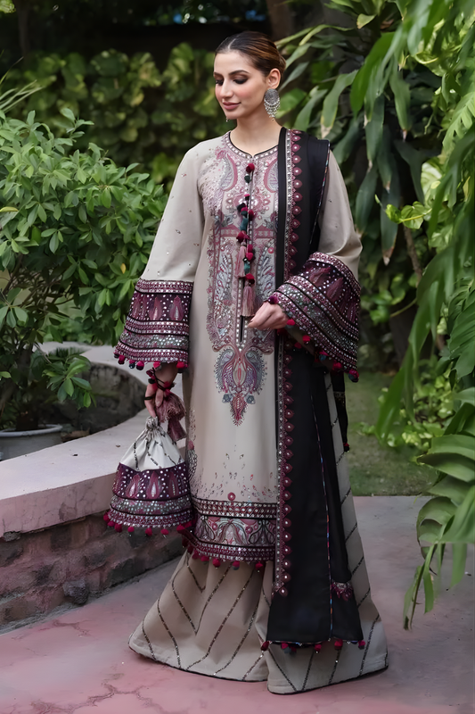 Embroidered Lawn Suit – 3 Piece MB-NRP-027