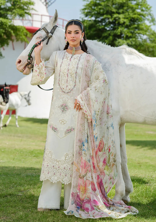 Luxury Embroidered Lawn Suit – 3 Piece MB-NRP-002