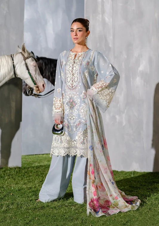 Luxury Embroidered Lawn Suit – 3 Piece MB-NRP-001