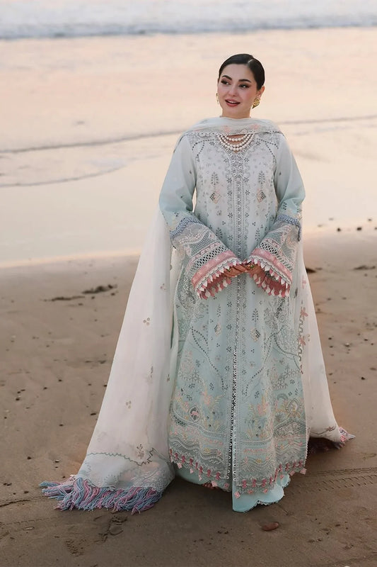 Qalamkar Embroidered Lawn Suit – 3 Piece (Chiffon Dupatta) MB-NRP-084