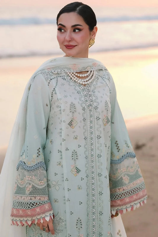 Qalamkar Embroidered Lawn Suit – 3 Piece (Chiffon Dupatta) MB-NRP-084