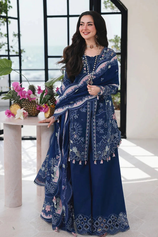 Qalamkar Embroidered Lawn Suit – 3 Piece (Chiffon Dupatta) MB-NRP-085