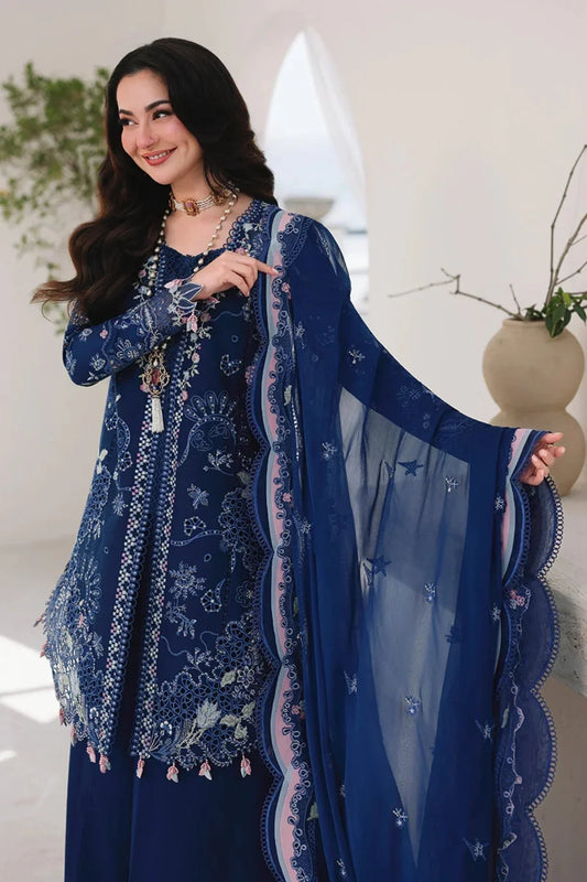 Qalamkar Embroidered Lawn Suit – 3 Piece (Chiffon Dupatta) MB-NRP-085