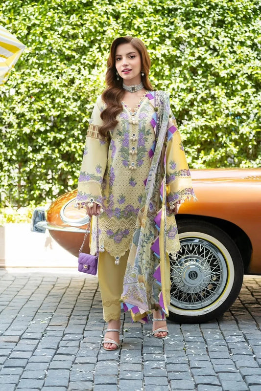 Jade Embroidered Lawn Suit – 3 Piece (Slub Munark Digital Printed Dupatta) MB-NRP-086