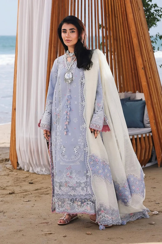 Qalamkar Embroidered Lawn Suit – 3 Piece (Monark Dupatta) MB-NRP-087