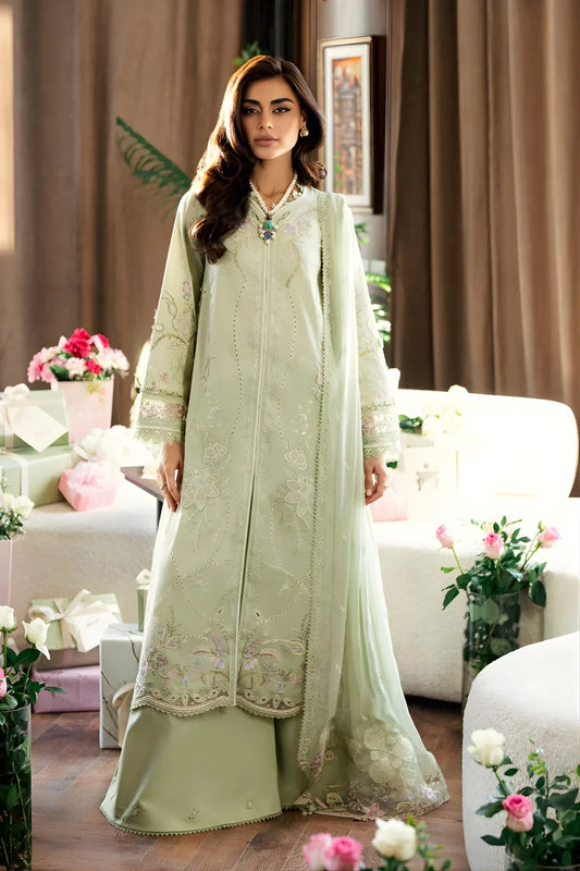 Qalamkar Embroidered Lawn Suit – 3 Piece (Chiffon Dupatta) MB-NRP-090