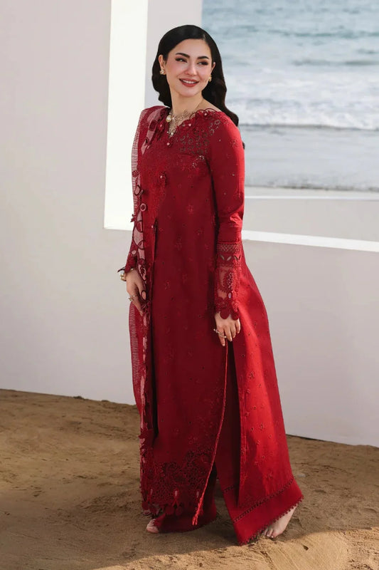 Qalamkar Embroidered Lawn Suit – 3 Piece (Chiffon Dupatta) MB-NRP-092