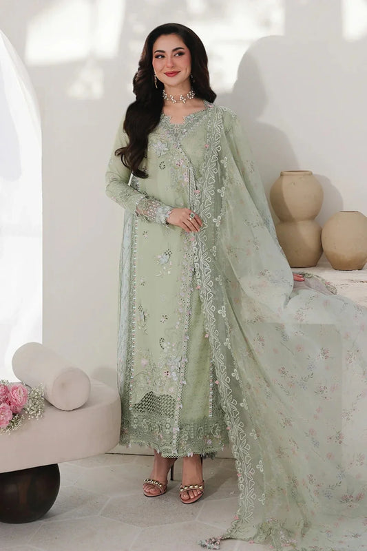 Qalamkar Embroidered Lawn Suit – 3 Piece (Chiffon Dupatta) MB-NRP-093
