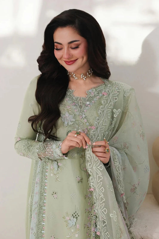 Qalamkar Embroidered Lawn Suit – 3 Piece (Chiffon Dupatta) MB-NRP-093
