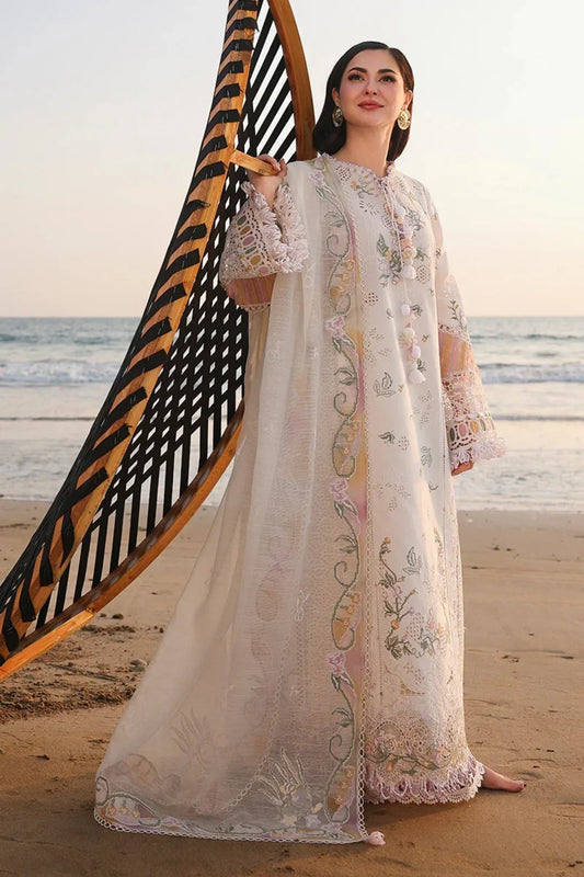 Qalamkar Embroidered Lawn Suit – 3 Piece (Chiffon Dupatta) MB-NRP-091