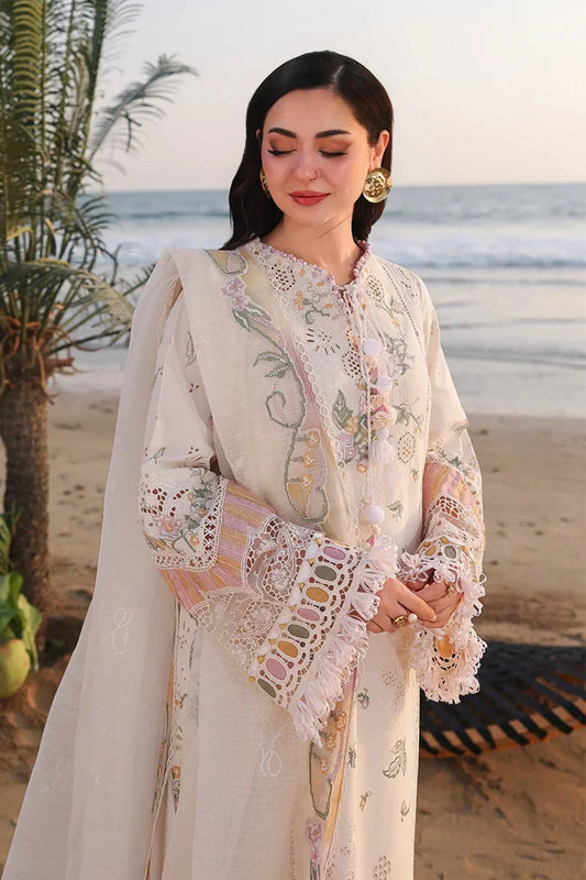 Qalamkar Embroidered Lawn Suit – 3 Piece (Chiffon Dupatta) MB-NRP-091