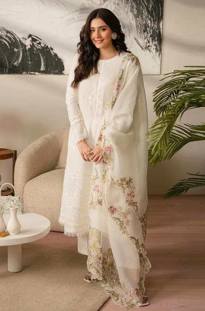 Cross Stitch Sequins Embroidered Lawn Suit – 3 Piece (Khadi Net Dupatta) MB-NRP-099