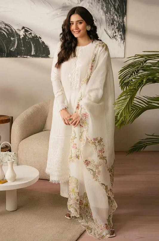 Cross Stitch Sequins Embroidered Lawn Suit – 3 Piece (Khadi Net Dupatta) MB-NRP-099