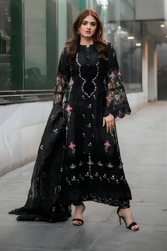Embroidered Lawn Suit – 3 Piece (Chicken Kari Shirt & Khaddi Net Dupatta) MB-NRP-101