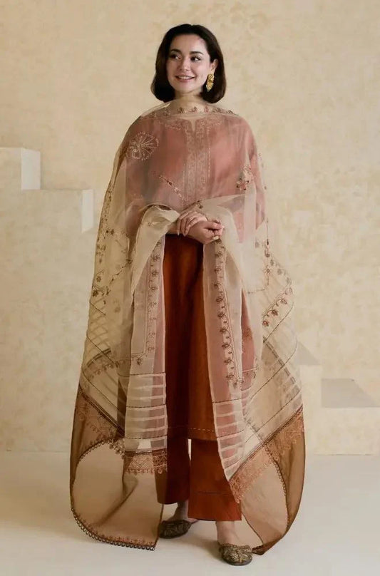 Embroidered Lawn Suit – 3 Piece (Chiffon Dupatta) MB-NRP-105