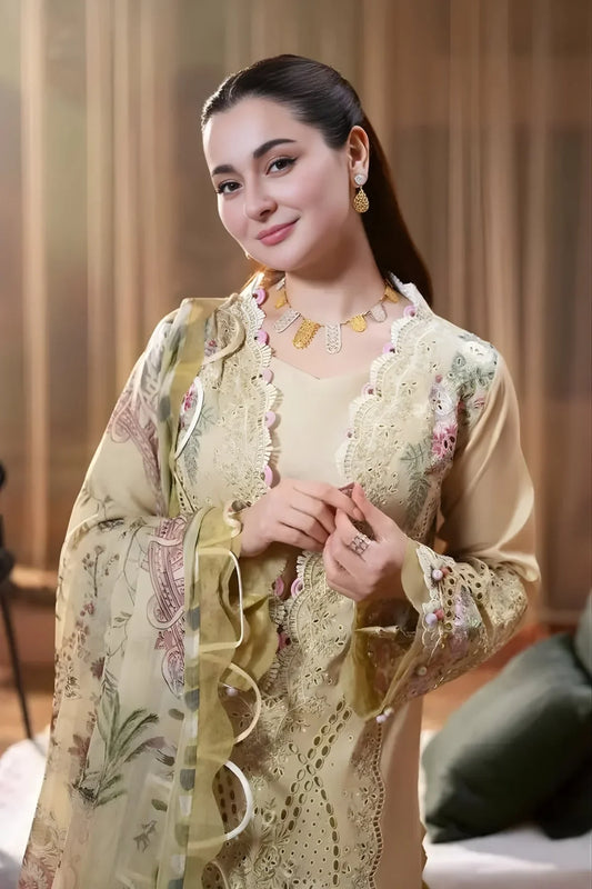 Embroidered Lawn Suit – 3 Piece (Chiffon Dupatta) MB-NRP-108