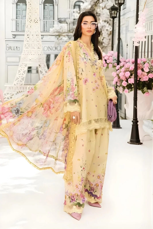 Maria B Printed Lawn Suit – 3 Piece (Banadora Shirt & Voil Dupatta) MB-NRP-109