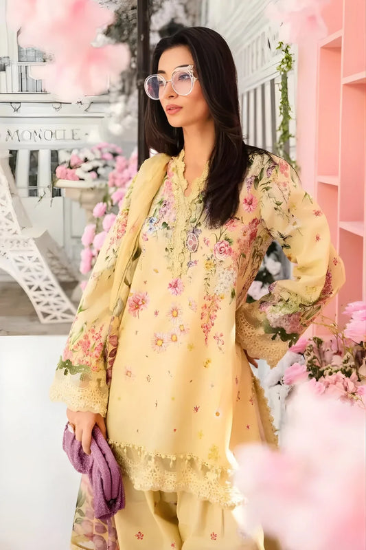 Maria B Printed Lawn Suit – 3 Piece (Banadora Shirt & Voil Dupatta) MB-NRP-109