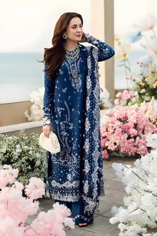 Embroidered Lawn Suit – 3 Piece (Slub Net Dupatta) MB-NRP-116