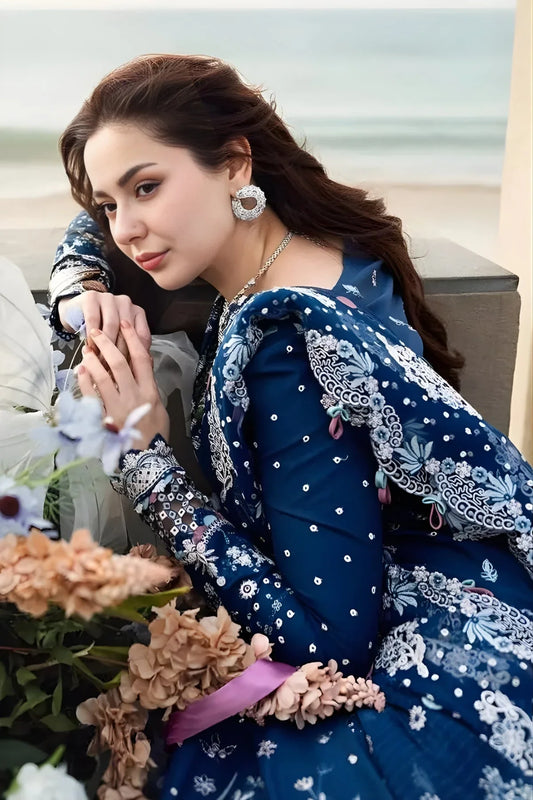 Embroidered Lawn Suit – 3 Piece (Slub Net Dupatta) MB-NRP-116