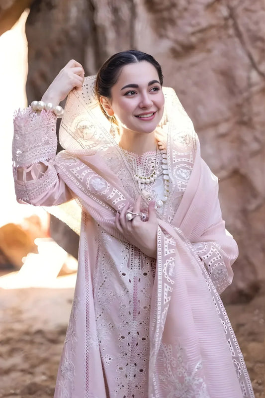 Heavy Embroidered Lawn Suit – 3 Piece (Khaddi Net Dupatta) MB-NRP-117