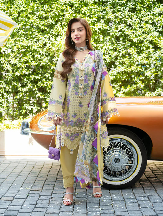 Jade Embroidered Lawn Suit – 3 Piece (Monarch Digital Printed Dupatta) MB-NRP-133