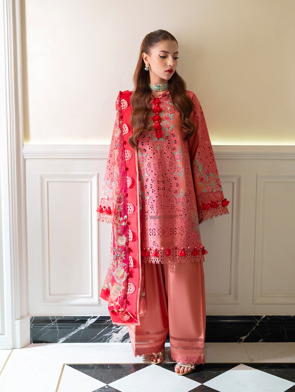 Jade Embroidered Lawn Suit – 3 Piece (Monarch Digital Printed Dupatta) MB-NRP-137