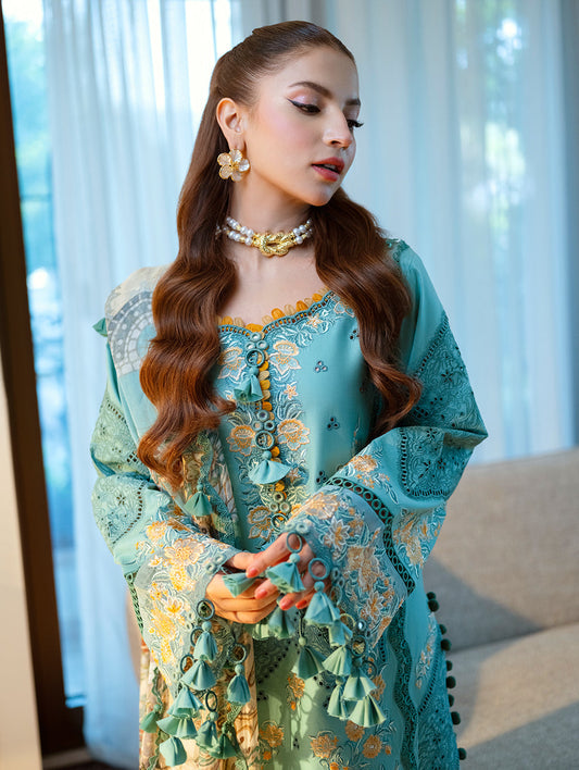 Jade Embroidered Lawn Suit – 3 Piece (Monarch Digital Printed Dupatta) MB-NRP-136