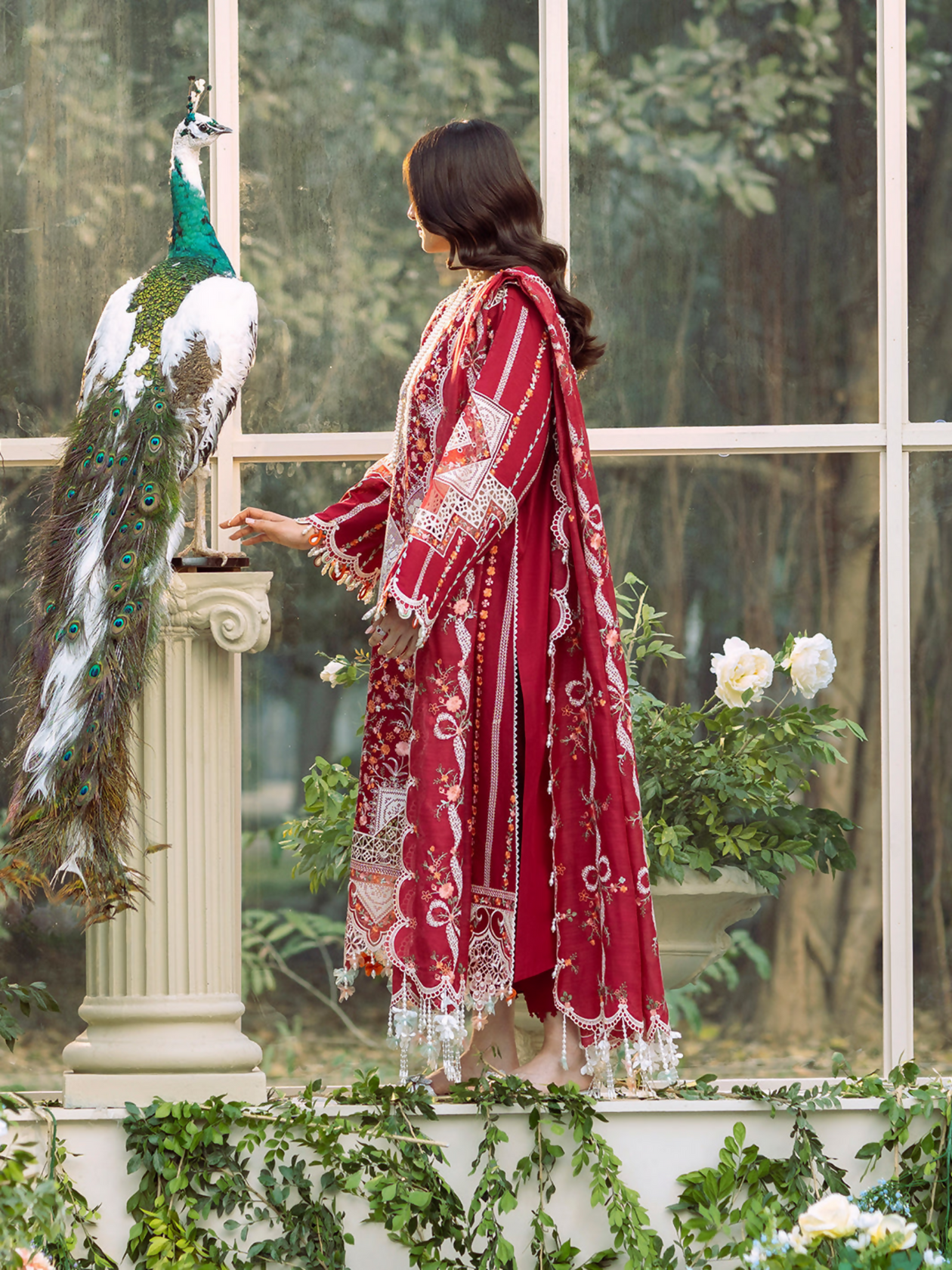 Bin Ilyas Chicken Kari Embroidered Lawn Suit – 3 Piece (Khaadi Net Dupatta) MB-NRP-146