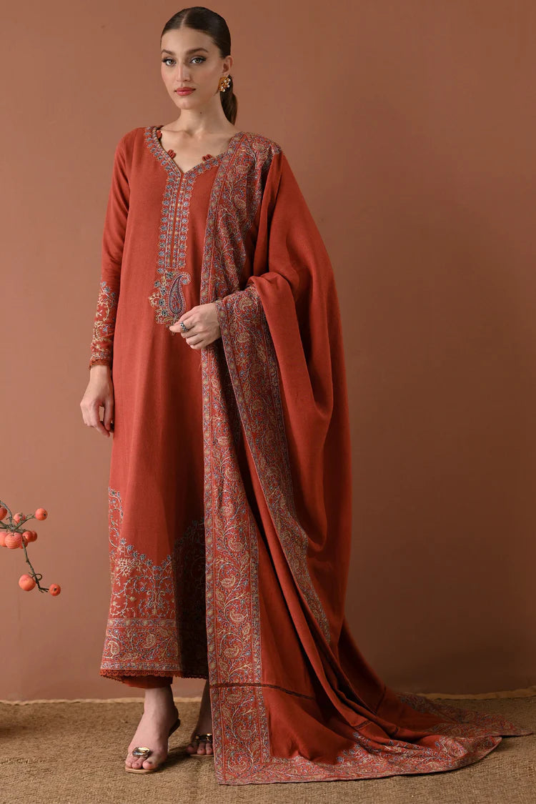 Embroidered Dhanak Suit – 3 Piece MB-NRP-081